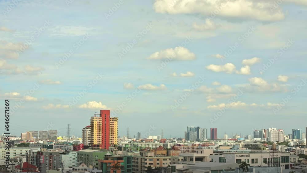 Cumulus Clouds Sweep Over the City of Bangkok on a Sunny Day. Cumulus Clouds Sweep Over the City of Bangkok on a Sunny Day.