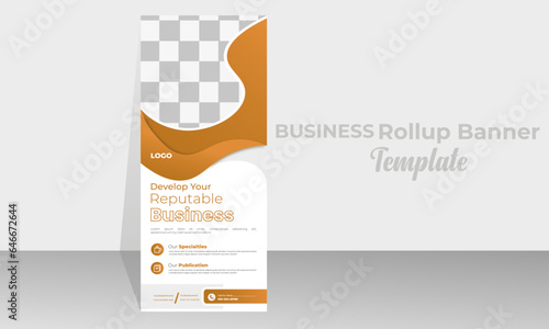 Professional Rollup Banner Template Design. 
