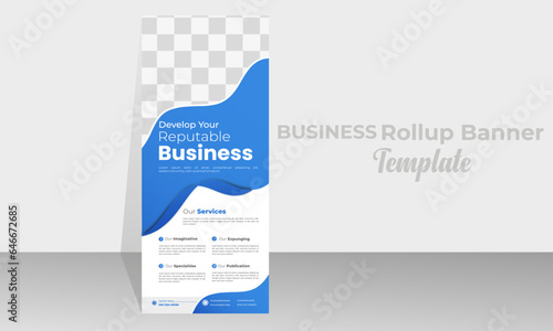 Professional Rollup Banner Template Design. 