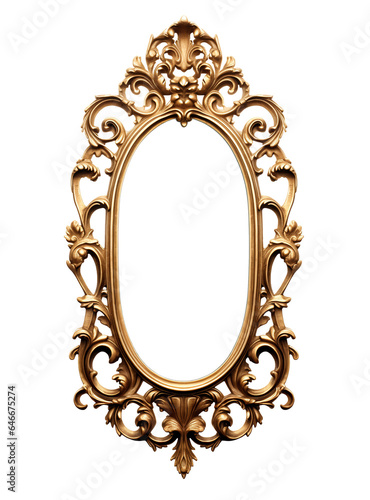 golden antique luxury frame, Vintage golden rectangle frame