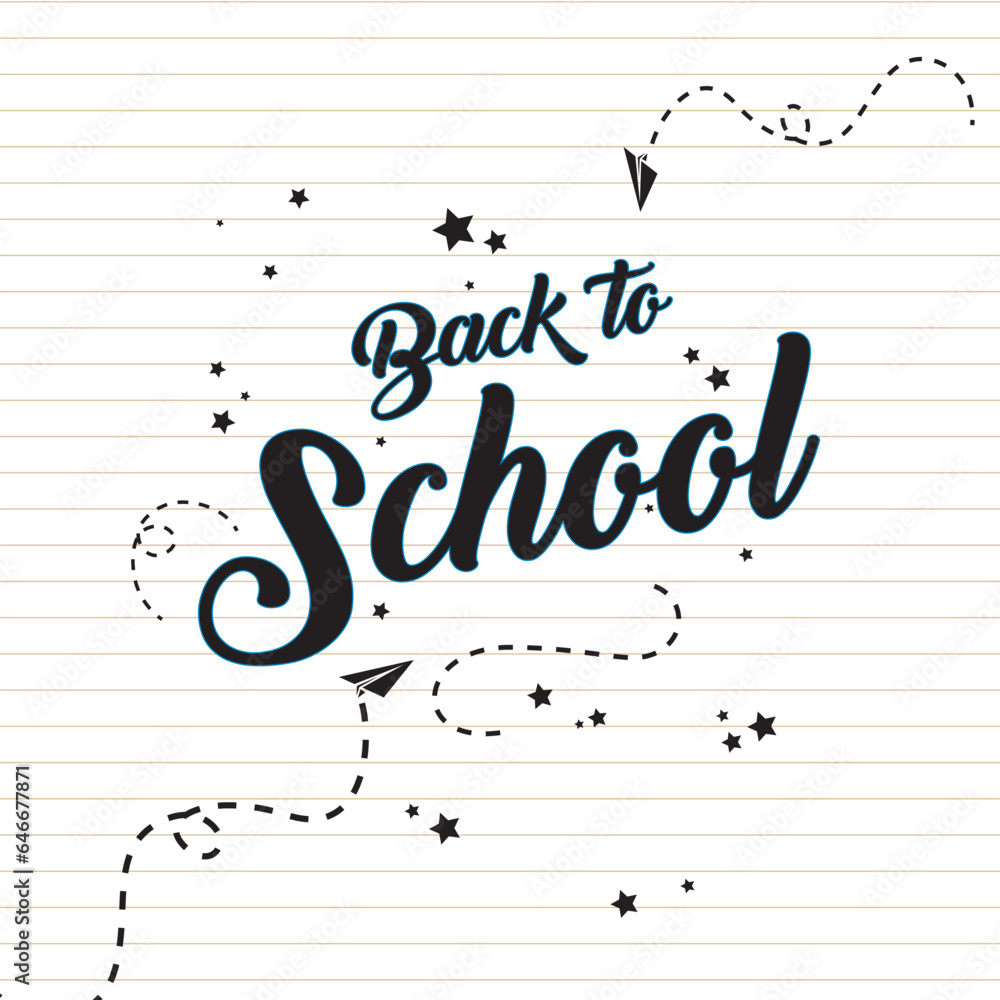 Obraz premium Back to school design vector. Simple and elegant back to school design background vector