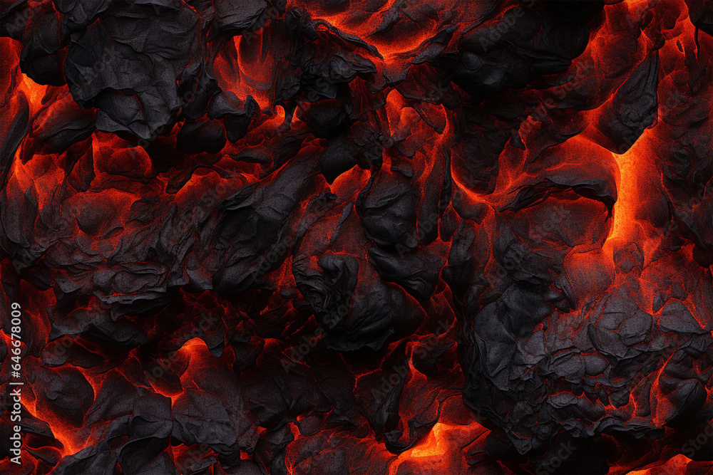 hot lava flow architectural interior background wall texture pattern seemless - obrazy, fototapety, plakaty 