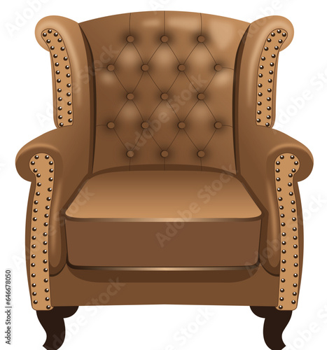 Brown single sofa