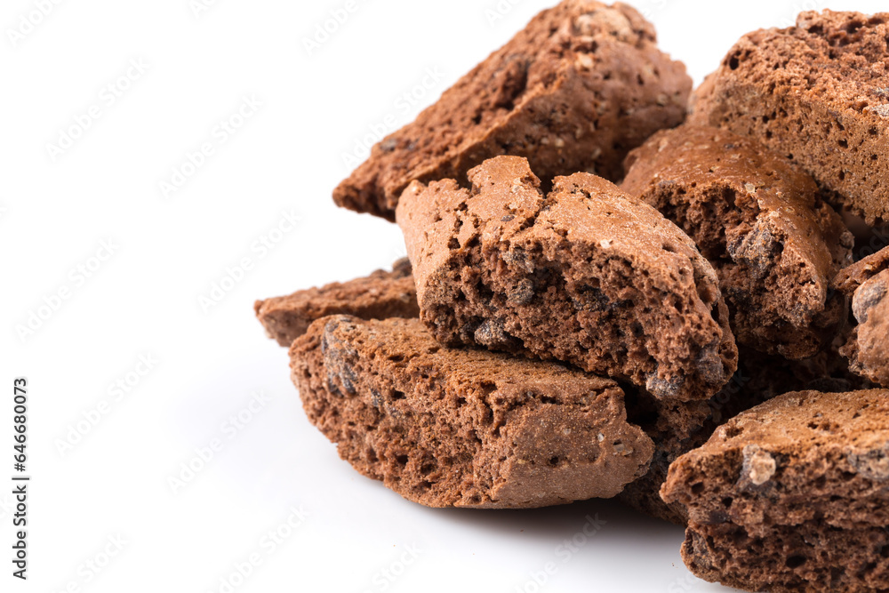 Cantucci with chocolate pieces Cantucci with chocolate pieces