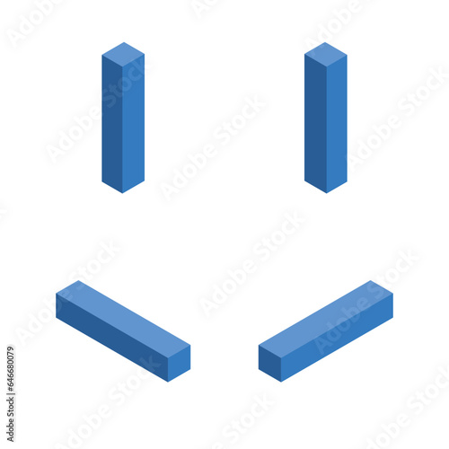 Free Download Isometric letter I. Template for creating logos. - GFXLoad