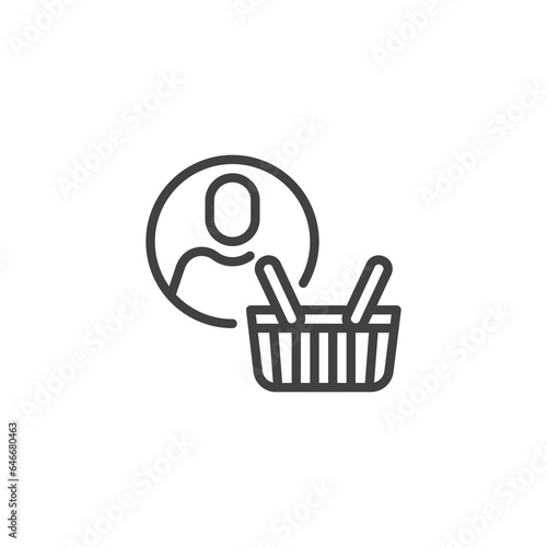 Personal shopper line icon