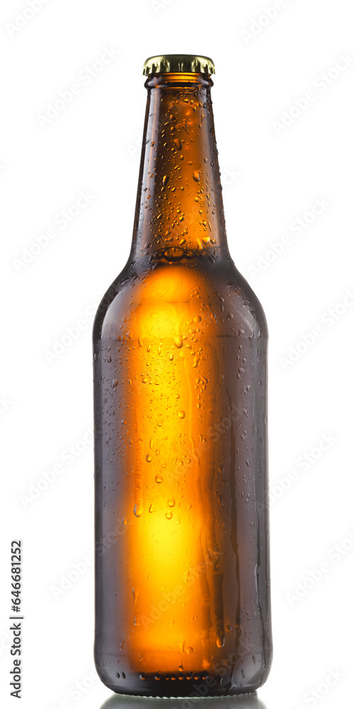 Beer bottle transparent - obrazy, fototapety, plakaty 