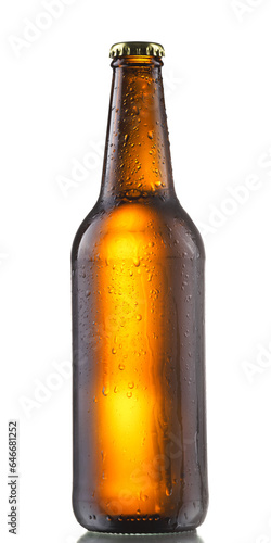 Canvas Print Beer bottle transparent