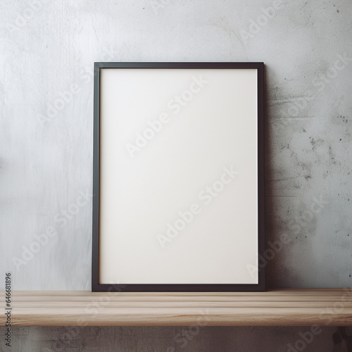 white frame on wall