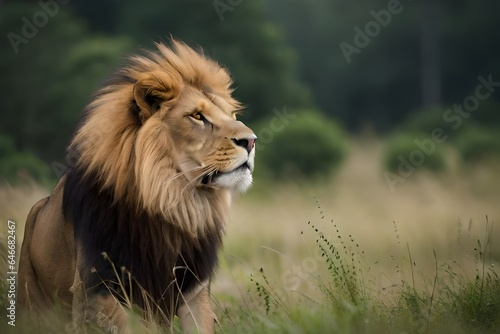 lion in the grass © Aansa