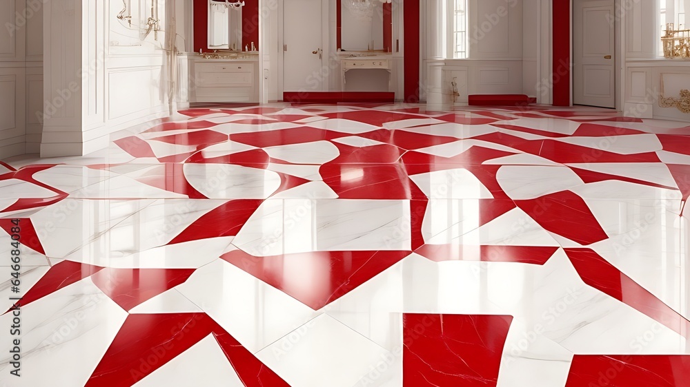 Naklejka premium Premium Marble Tiles and Flooring Design in exclusive red pattern with 8k Regulation