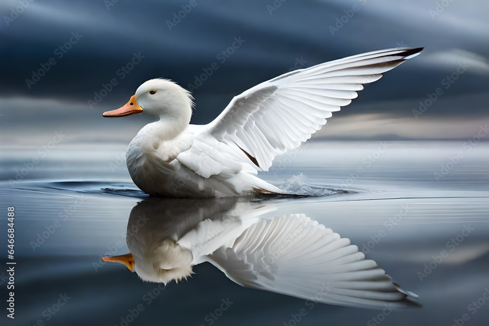 Obraz premium seagull in the water