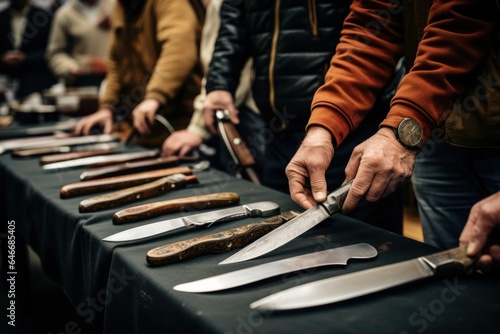 Men at the Knife Show.