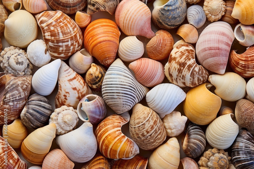 Lots of sea shells. Lots of sea shells.