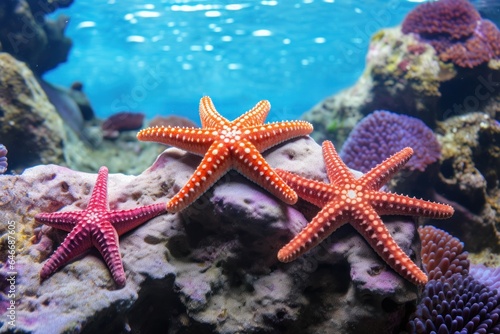 starfish at the bottom of the ocean. © Fotograf