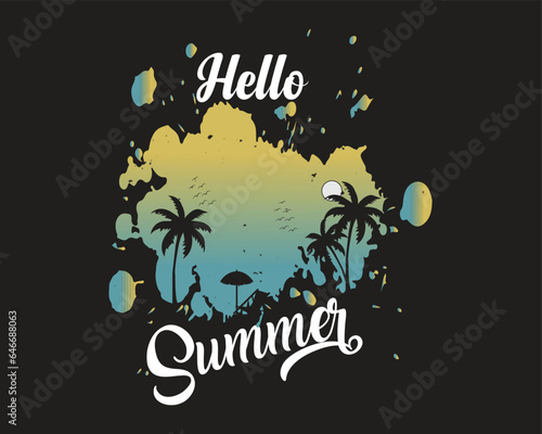 summer surfing t shirt