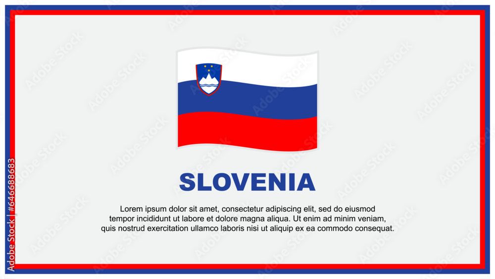 Slovenia Flag Abstract Background Design Template. Slovenia Independence Day Banner Social Media Vector Illustration. Slovenia Banner