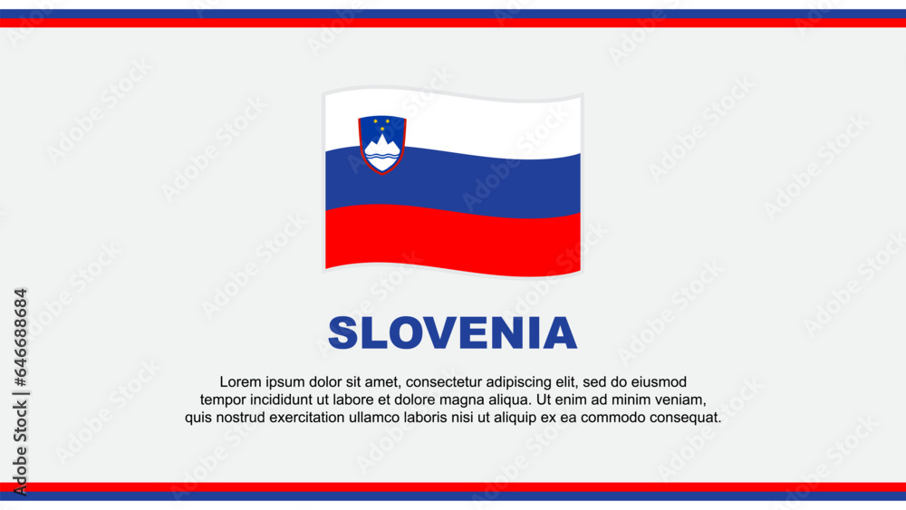 Slovenia Flag Abstract Background Design Template. Slovenia Independence Day Banner Social Media Vector Illustration. Slovenia Design