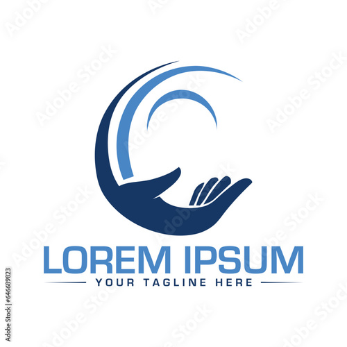 Hand logo design creative hand logo unique and modern logo