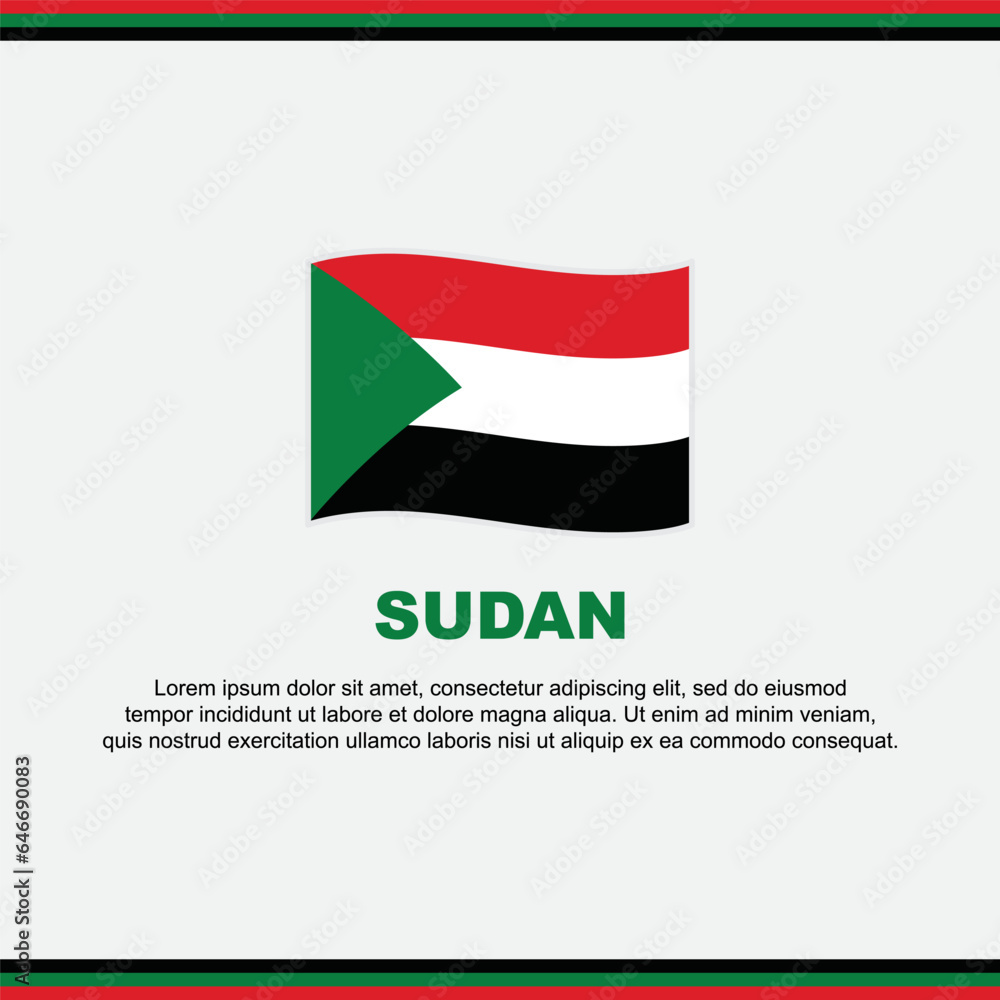 Fototapeta premium Sudan Flag Background Design Template. Sudan Independence Day Banner Social Media Post. Sudan Design