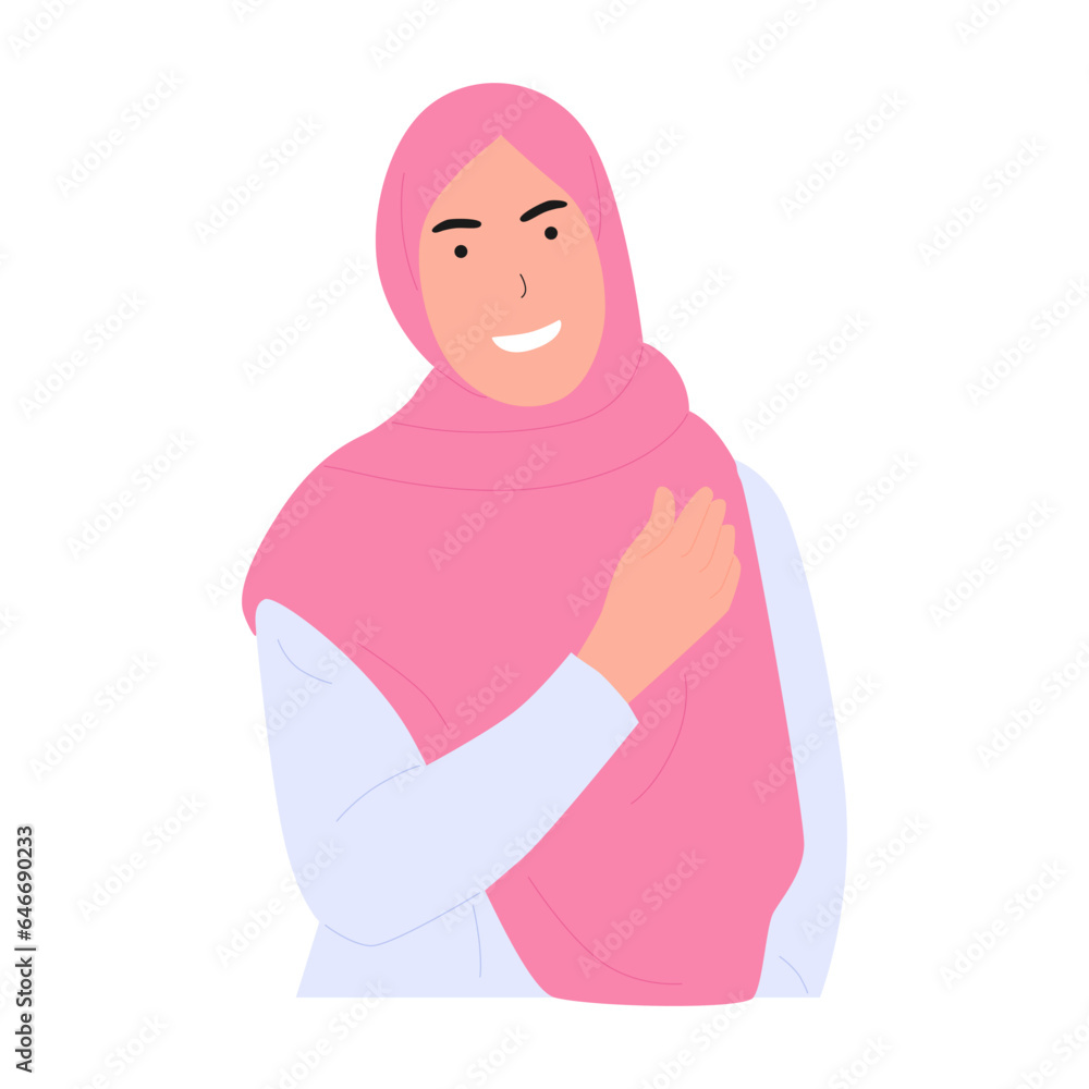 vector illustration of a hijab Muslim woman vector illustration of a hijab Muslim woman