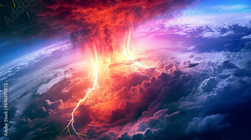 Wallpaper Mural The vortex of storm, cumulonimbus generative ai Torontodigital.ca