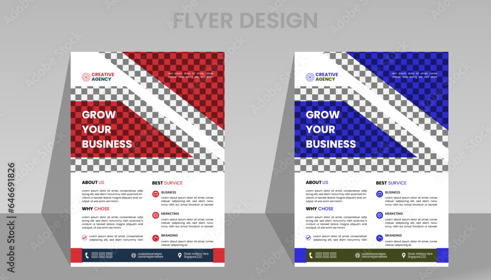 Corporate flyer design vector template, Creative and modern flyer you can used commercial business.