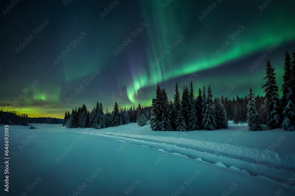 landscape with snow