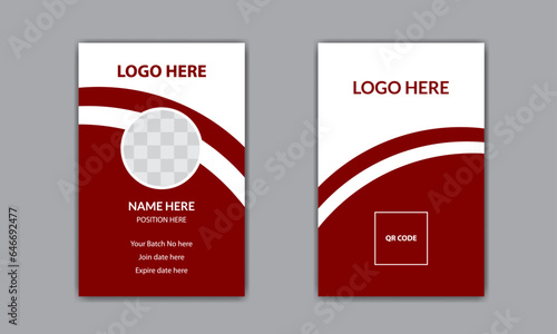 Double sided simple Id card layout design.