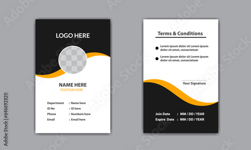 Double sided Corporate Id card design template.