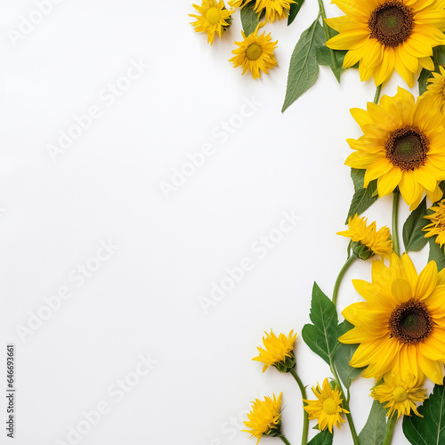 Serene Sunflower Frame Framed Tranquility photo