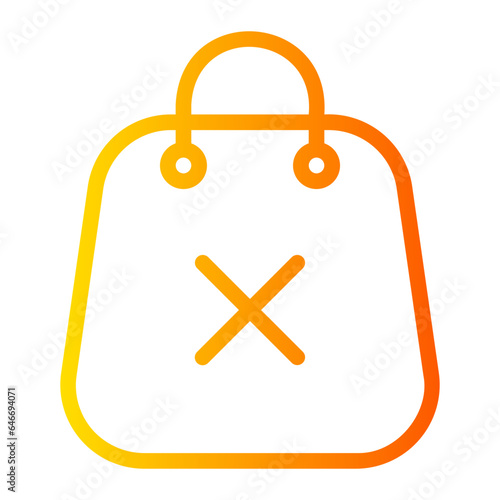 no bag gradient icon