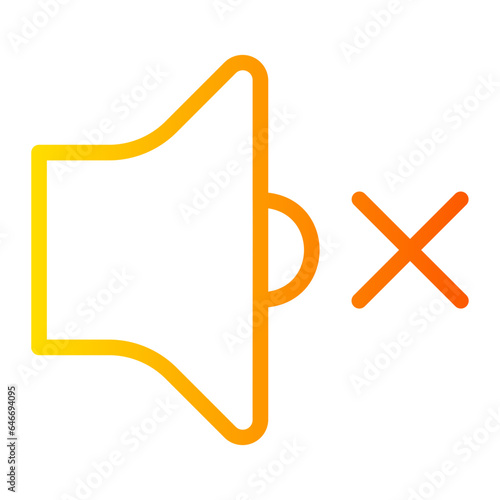 no sound gradient icon