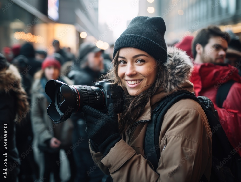 Beautiful female photographer Beautiful female photographer