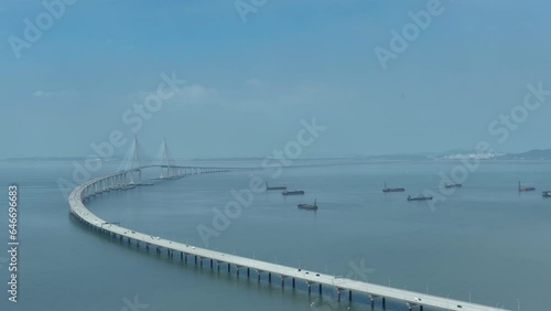 Wallpaper Mural Aerial View of Incheon Bridge, West Sea of Korea Torontodigital.ca