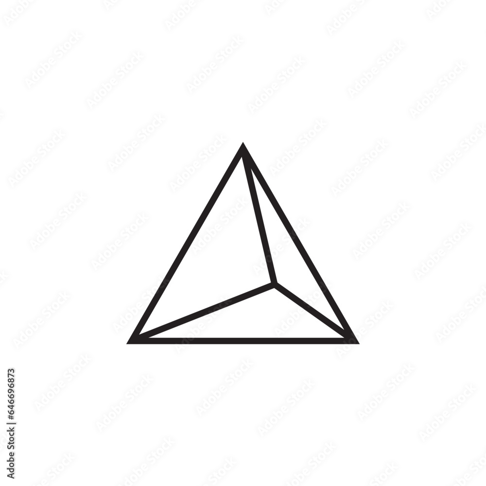 triangle 3d icon vector triangle 3d icon vector