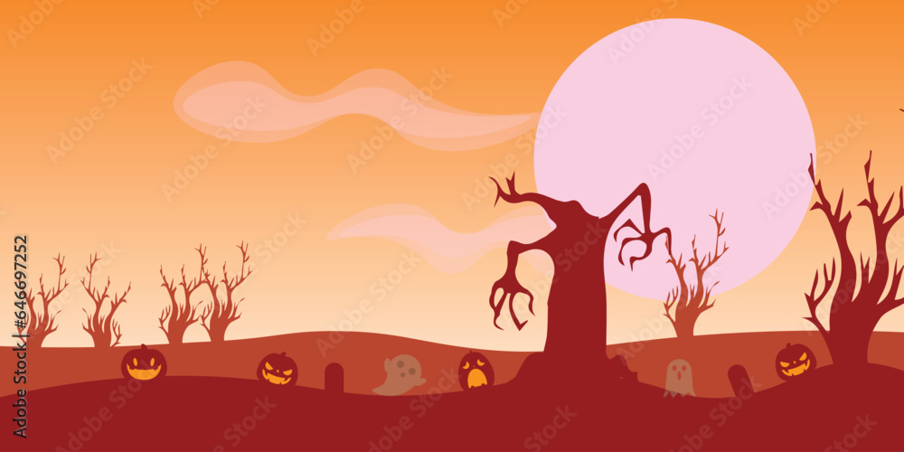 Naklejka premium Vector background design with halloween theme