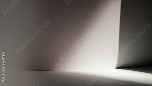 Minimal abstract background for product presentation. Shadow and light from windows on plaster wall. The backdrop for product presentation, Product showcase background wall.