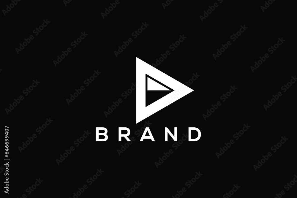 Minimal and abstract play vector logo design Minimal and abstract play vector logo design