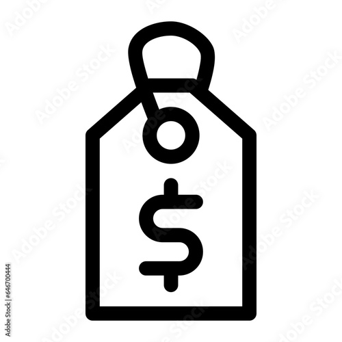 price tag line icon