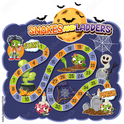 Halloween Zombie Board Game Template