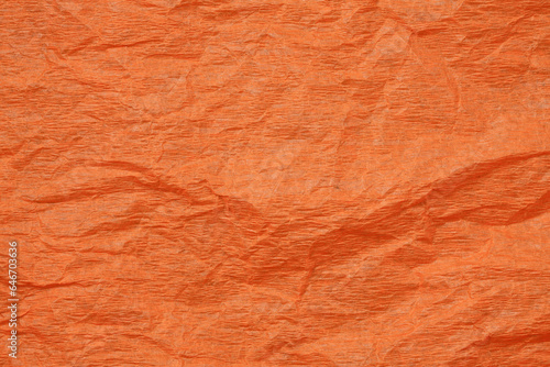 Wallpaper Mural Background in an intense shade of orange. Paper, texture. Wrinkled satin surface, grunge. Torontodigital.ca
