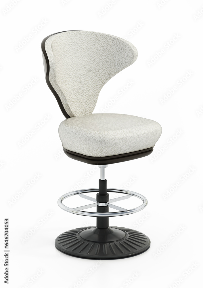 Adjustable bar stool isolated on white background. 3D illustration Adjustable bar stool isolated on white background. 3D illustration