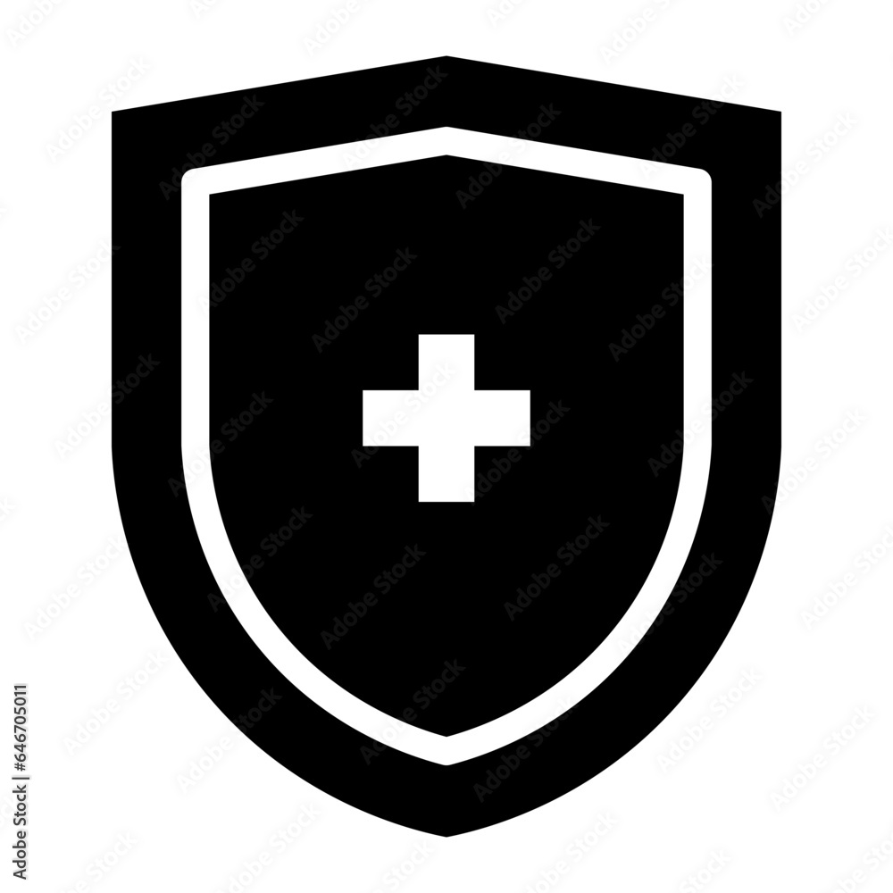 Health security protection solid glyph icon Health security protection solid glyph icon