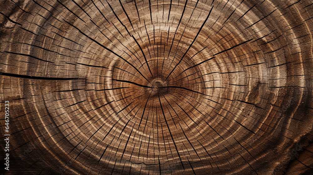 Tree ring texture, organic brown background