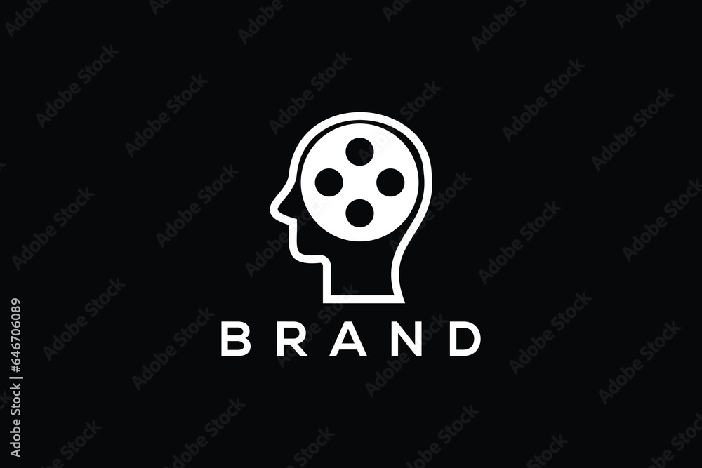 Trendy and minimal knowledge and film and television production vector logo design Trendy and minimal knowledge and film and television production vector logo design
