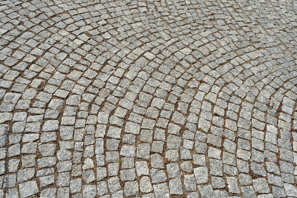 Old Stone Pavement Texture Background, Granite Cobblestone Road Pattern, Vintage Block Sidewalk Old Stone Pavement Texture Background, Granite Cobblestone Road Pattern, Vintage Block Sidewalk