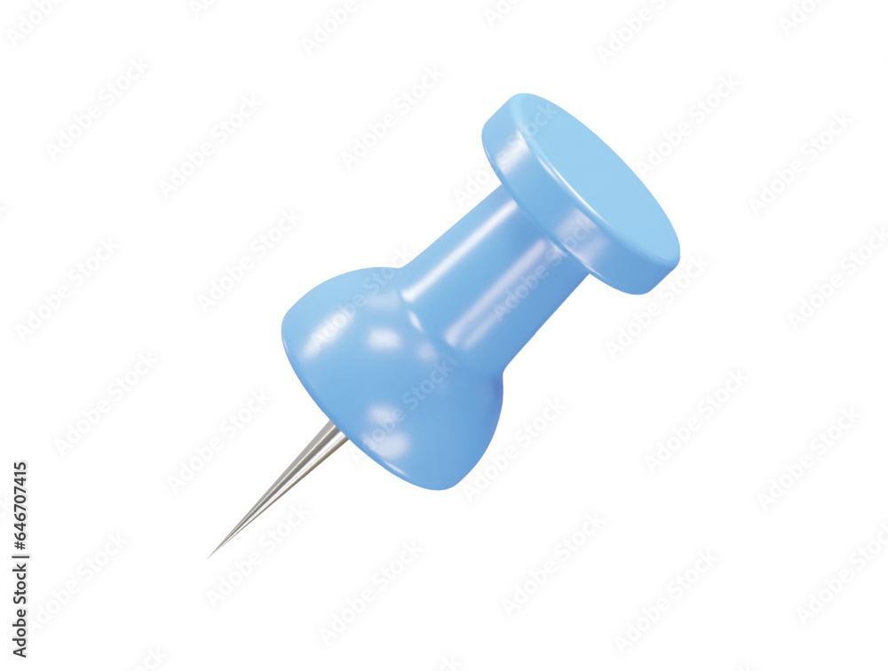 Pin icon element 3d rendering illustration Pin icon element 3d rendering illustration