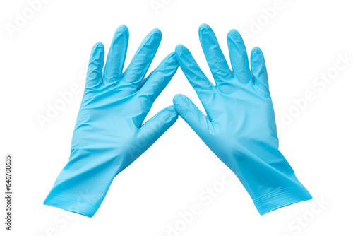 Isolated Disposable Gloves on Transparent Background Generative AI