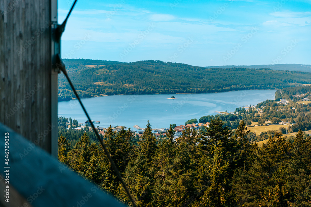 Fototapeta premium Lipno dam in summer. Czech Republic
